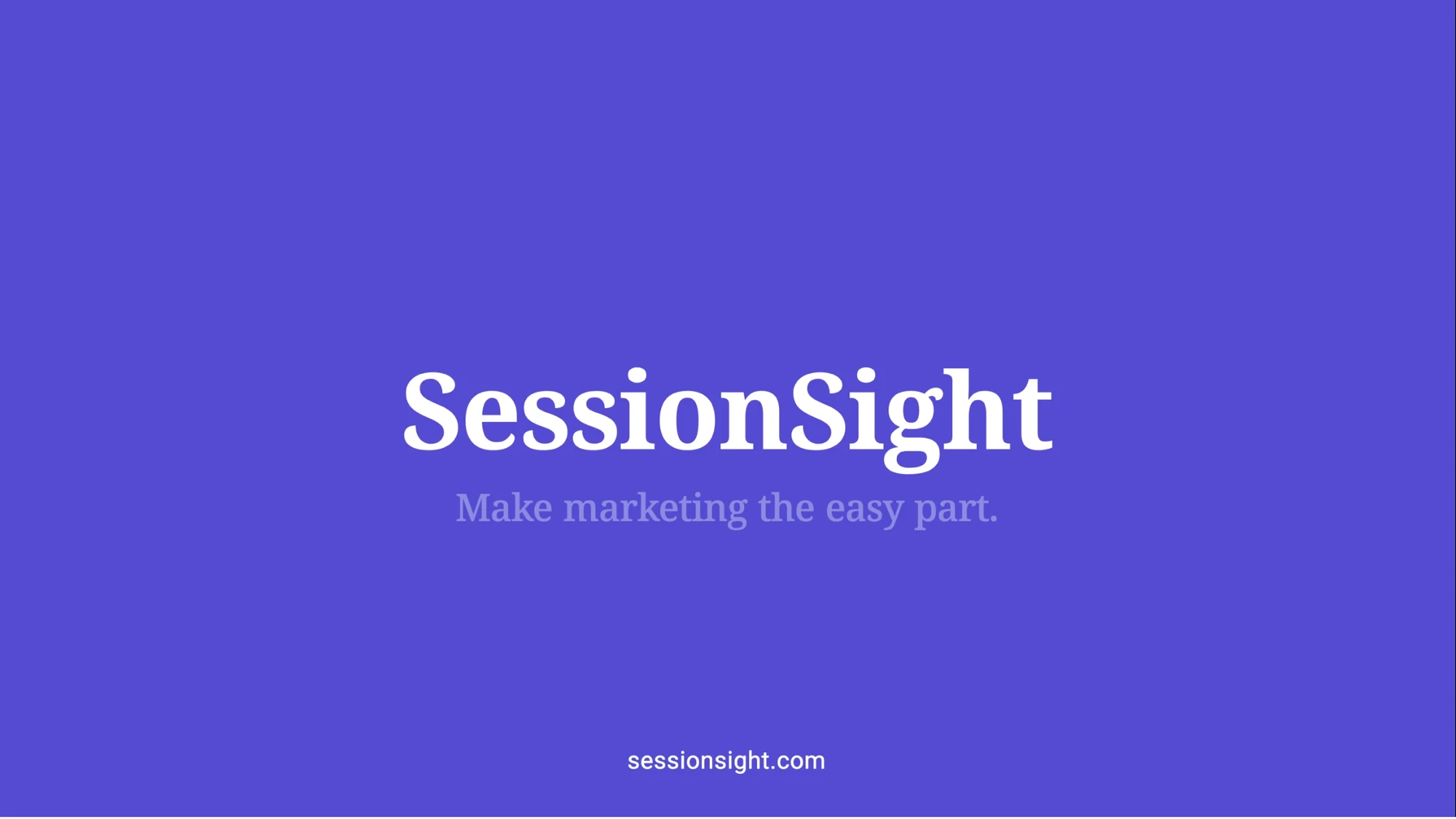 SessionSight dashboard
